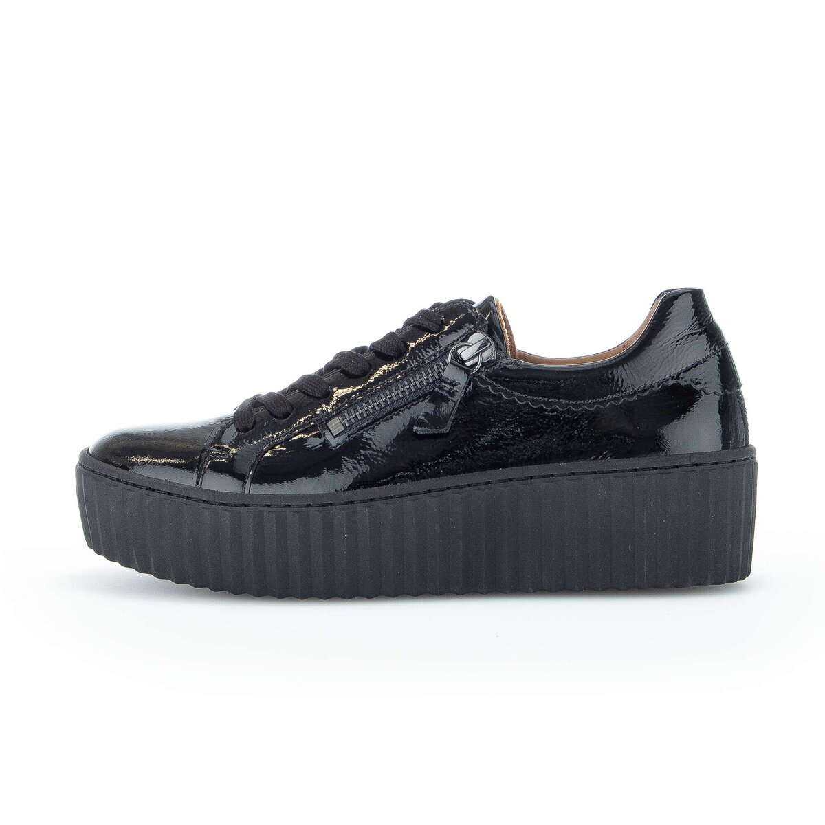 Gabor Fashion Schuhe Damen Sneaker low Lackleder Reißverschluss Komfort